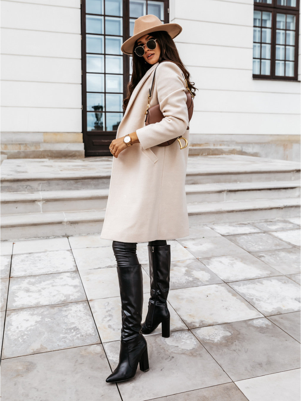 On The List Burgundy Coat