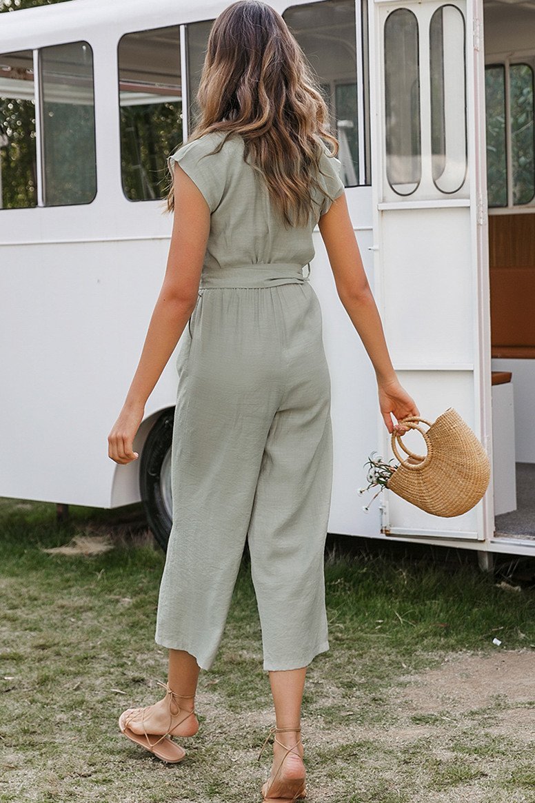 The Look Of Love Sash Belt Jumpsuit