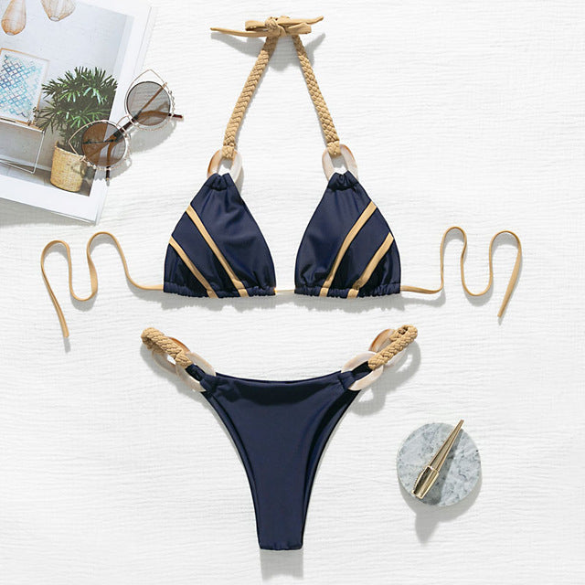 Beach Date Striped Bikini