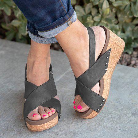 Vintage Wedge Sandal Shoes