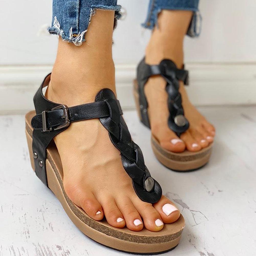 Wedge Heel Leisure Flip Flops Sandals