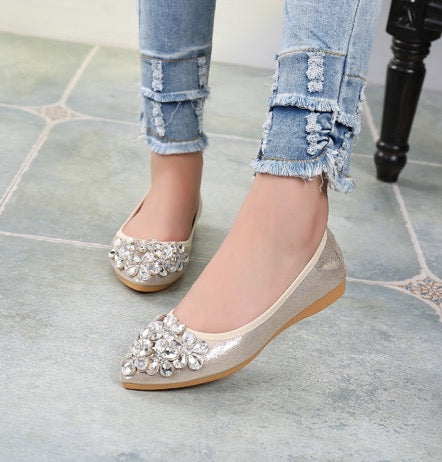 Rhinestone Flats Casual Comfort Dressy Flats