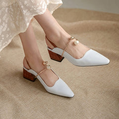 Caliope Square Toe Block Heels Pumps