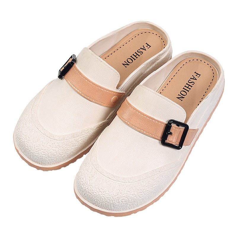 Women's Shark Summer Half Fashion Flat For Outdoors Slip-on Sandals