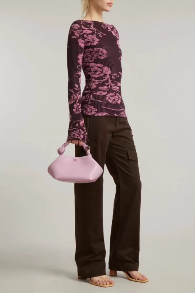 Vic Long Sleeve Rib-knit Top