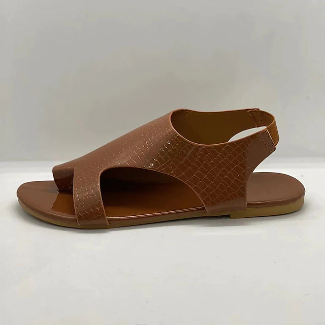 Women's Orthopedic Sandals - Plus Size Flat Heel Open Toe Walking Shoes