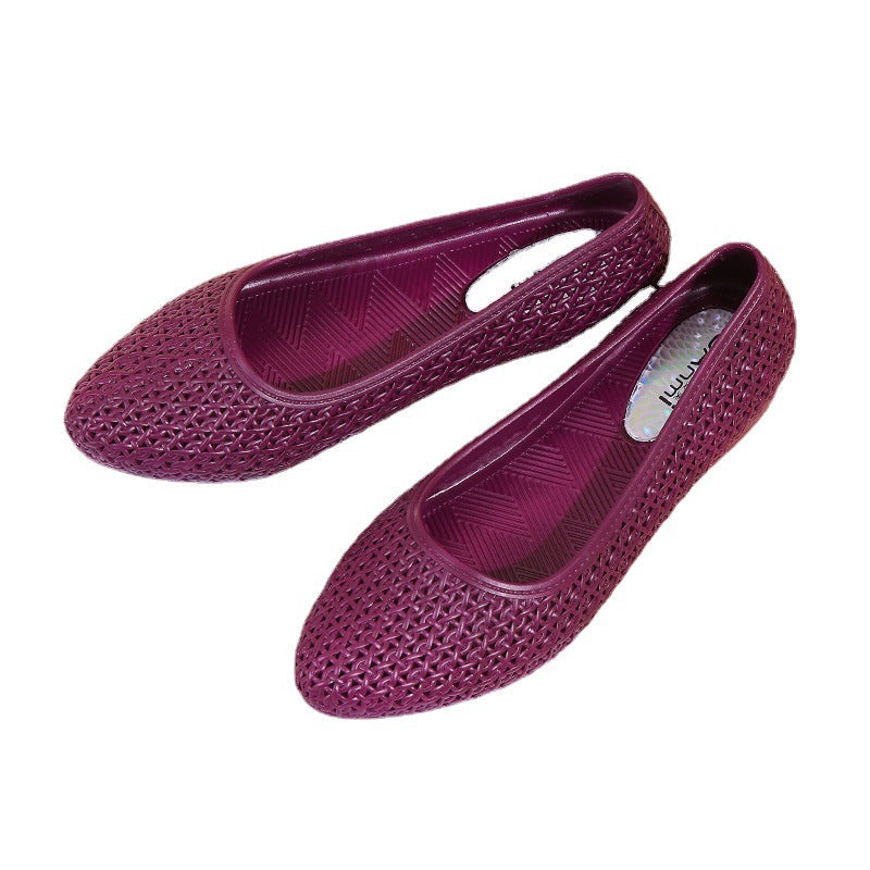 Flat Breathable Hollowed Toe Box Hole Sandals