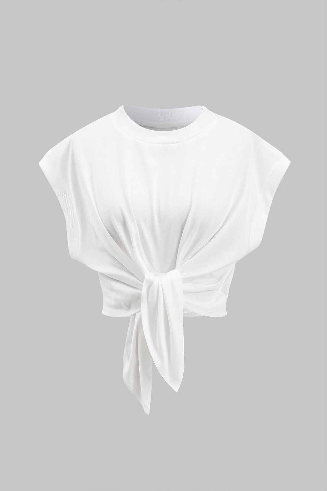 Tie Knotted Top And Skirt Set