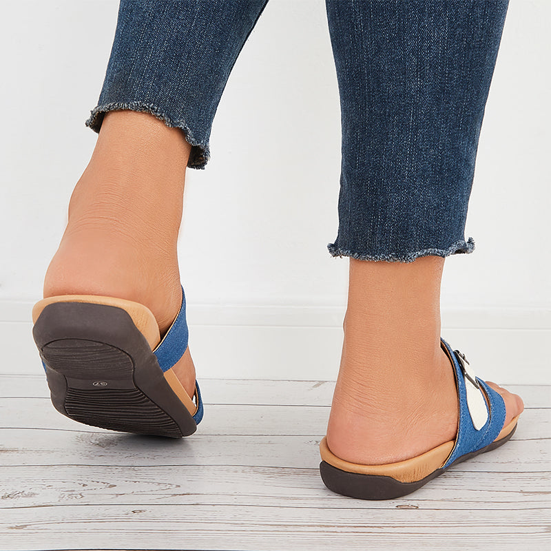 Flip Flop Slippers Open Toe Non-Slip Slides Flat Sandals