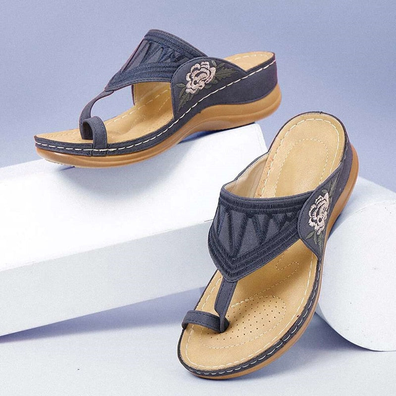 Women Comfy Arch Support Floral Design Sandals