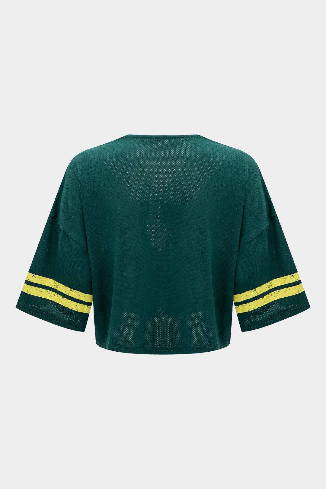 Stripe Letter Print Lace Trim Patchwork Short Sleeve T-Shirt