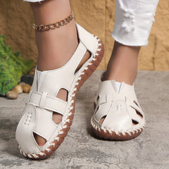 Women's Toe Hollow Comfortable Hand Flat Sewing Sandals