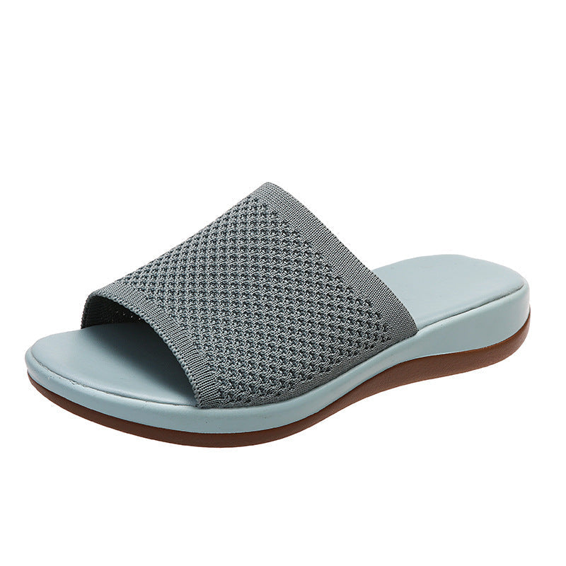 Women Mesh Breathable Soft Wedge Slippers
