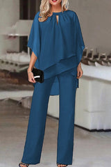 Solid Color Loose Casual Irregular Suit