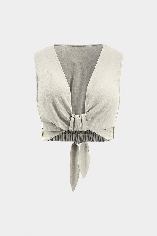 Twist Knot Tie-Up Tank Top