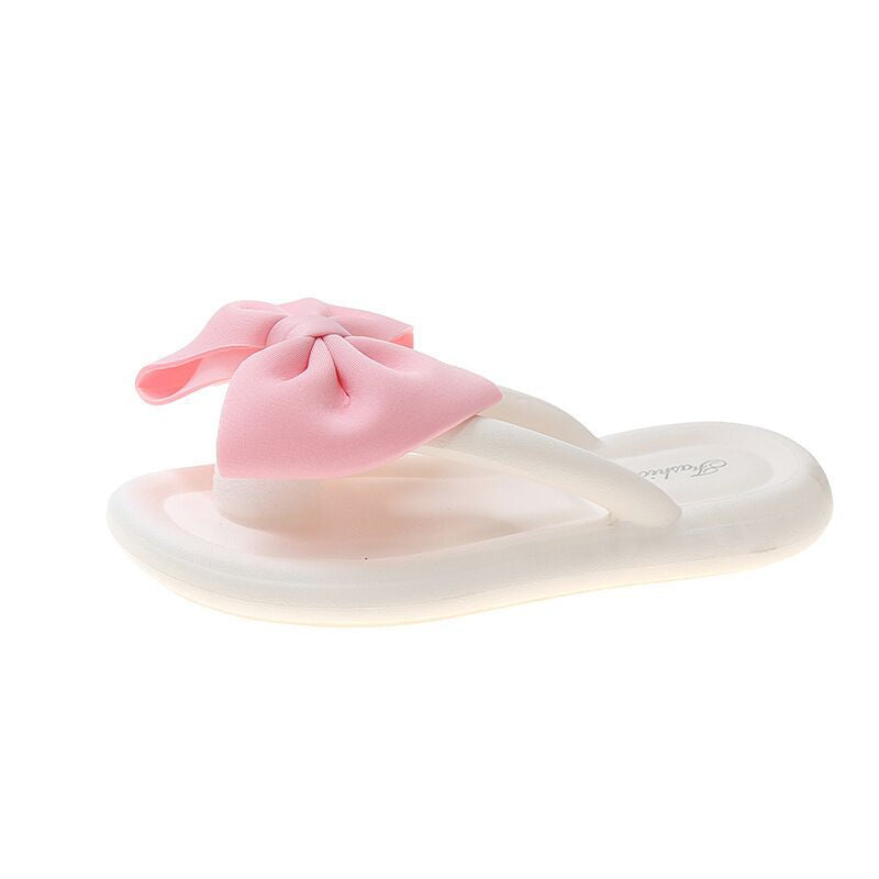 Women's Summer Flip-flops Fashionable Thick-soled Beach Bowknot Sandals