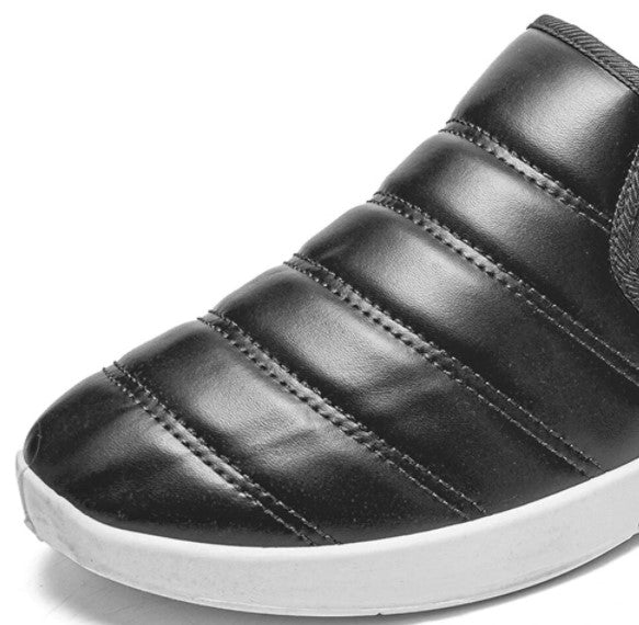 Men Winter Warm Plush Lining Soft Sole Slip Resistant Slip-On Casual Shoes