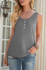 Fashion Casual Solid Split Joint O Neck Tops