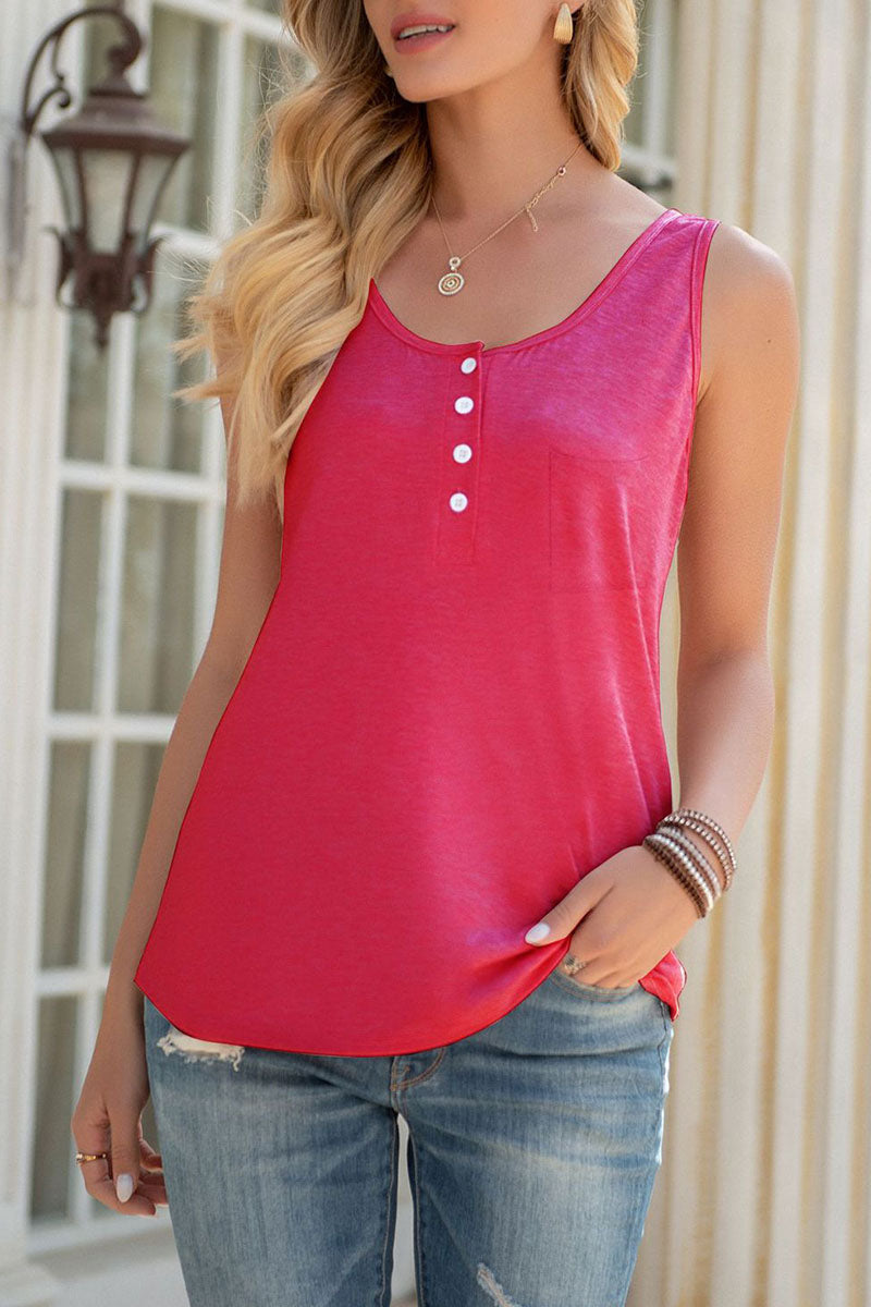 Fashion Casual Solid Split Joint O Neck Tops