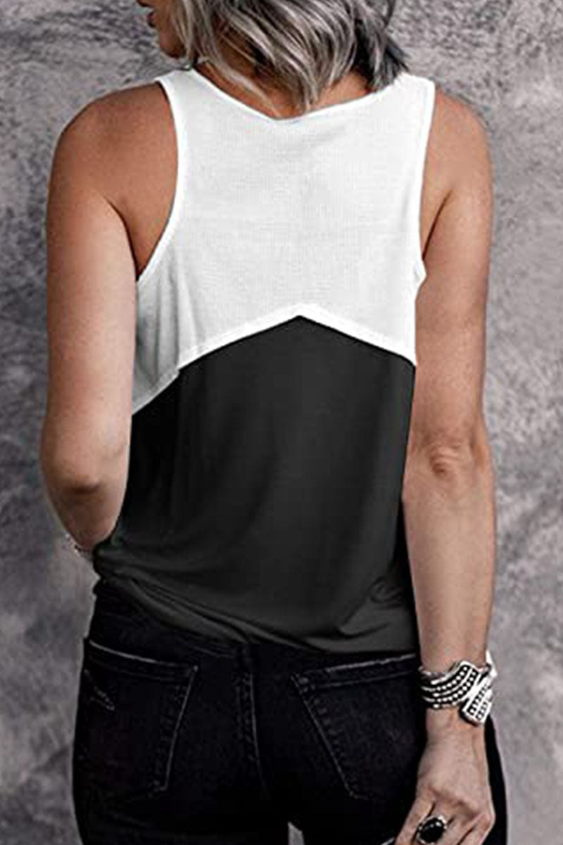 Fashion Casual Solid Split Joint U Neck Tops