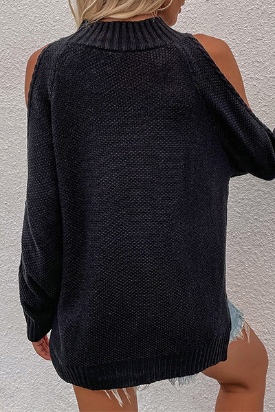 Casual Solid Hollowed Out O Neck Tops(6 Colors)