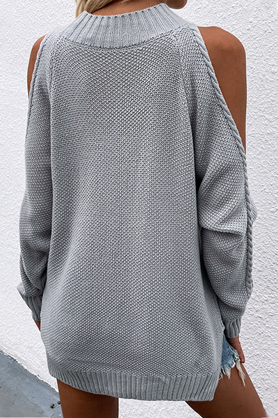 Casual Hollowed Out O Neck Sweaters(6 Colors)