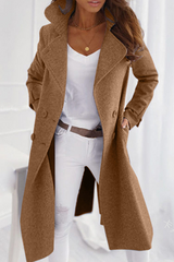 Casual Elegant Buckle Turndown Collar Outerwear(5 Colors)