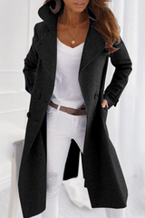 Casual Elegant Buckle Turndown Collar Outerwear(5 Colors)