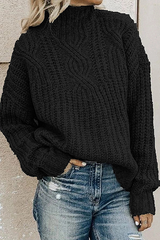 Casual Retro Patchwork Turtleneck Sweaters(4 Colors)