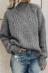 Casual Retro Patchwork Turtleneck Sweaters(4 Colors)