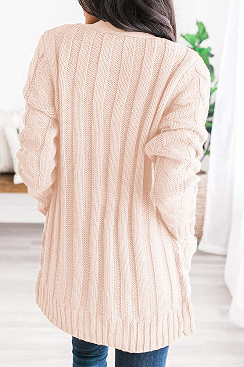 Casual Solid Split Joint Cardigan Collar Tops(6 colors)