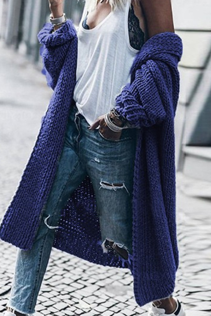 Casual Retro Solid Patchwork Cardigan(5 Colors)