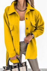 Casual Solid Patchwork Turndown Collar Outerwear(9 colors)