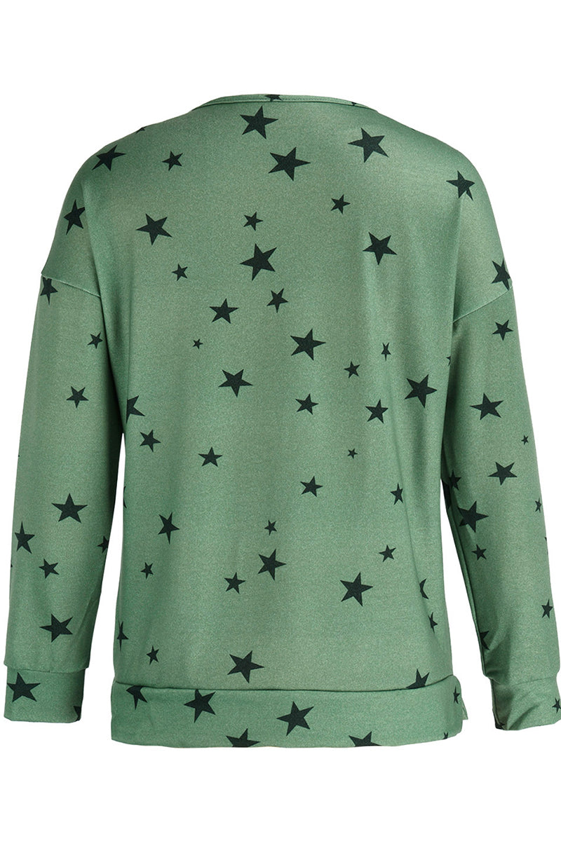 Casual The stars Patchwork Zipper Collar Tops(8 Colors)