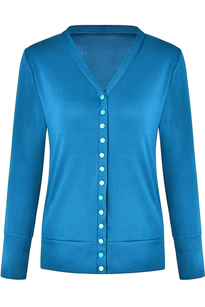 Casual Buttons Solid Color Cardigan(9 Colors)