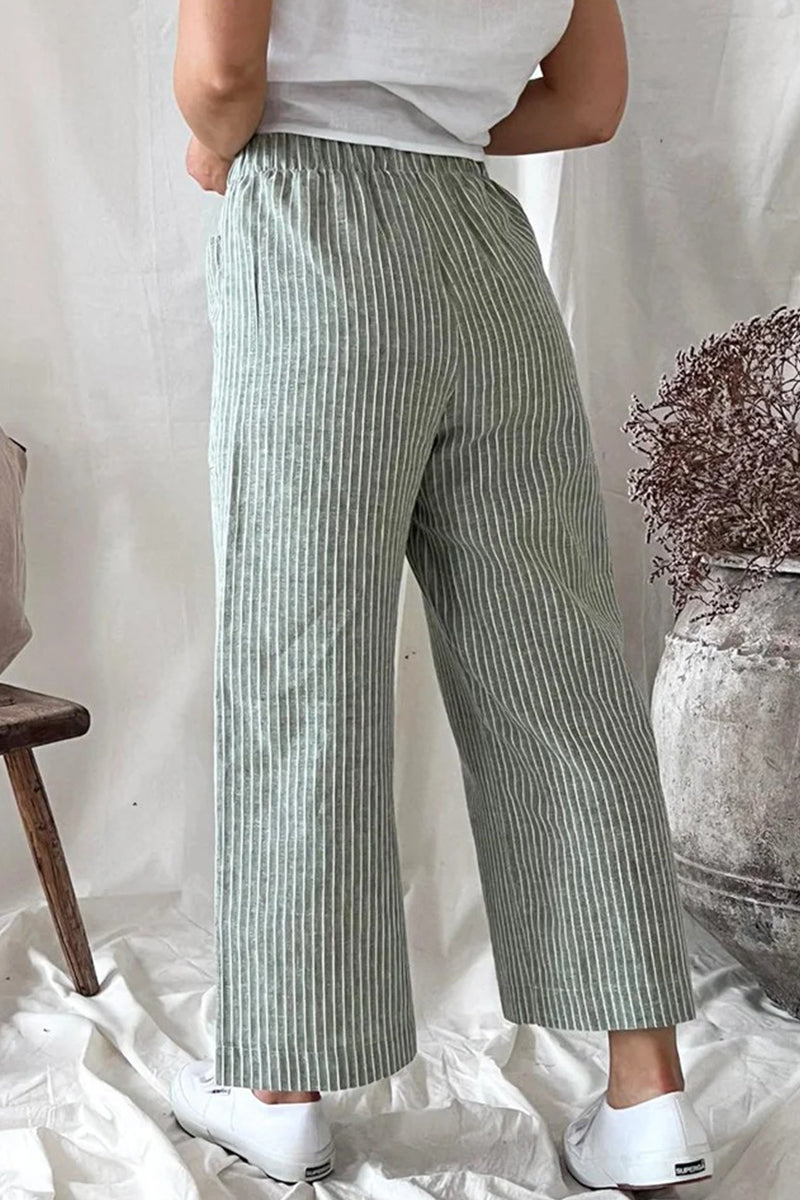 Casual Solid Pocket Loose Straight Bottoms(5 Colors)