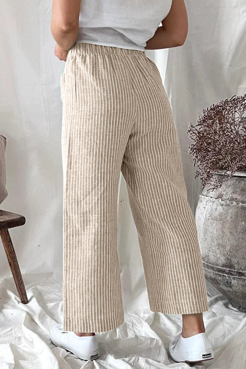 Casual Solid Pocket Loose Straight Bottoms(5 Colors)