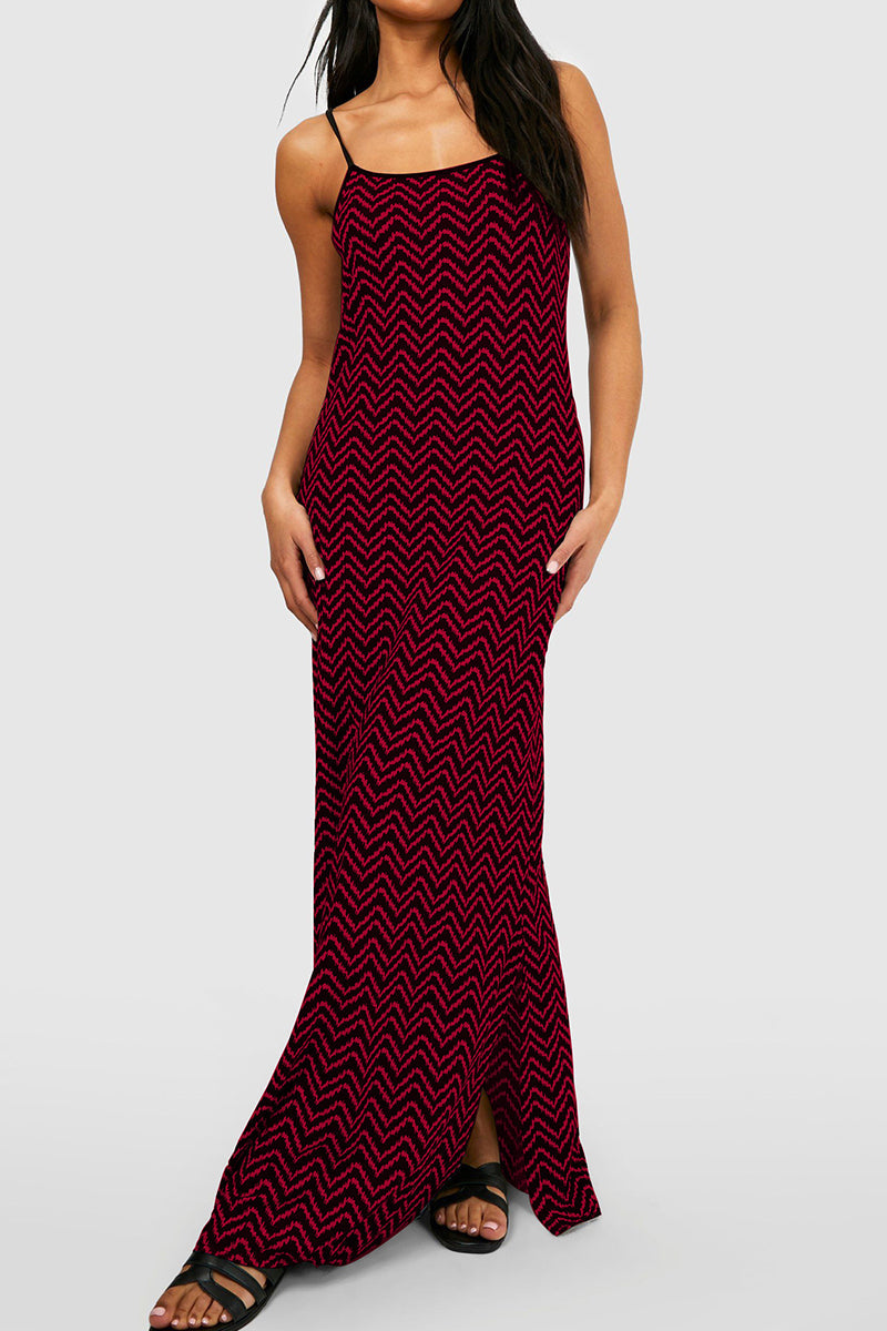 Sexy Casual Geometric Print Backless Sling Dress Dresses