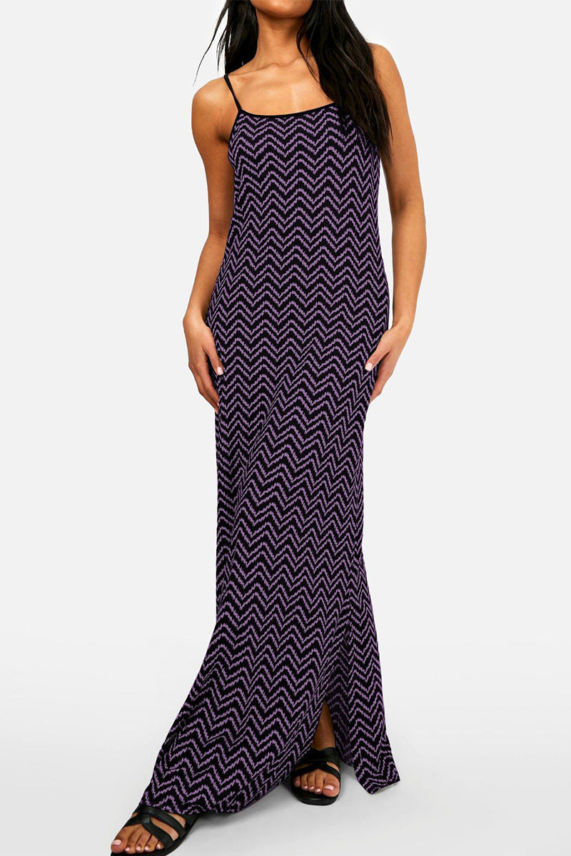 Sexy Casual Geometric Print Backless Sling Dress Dresses