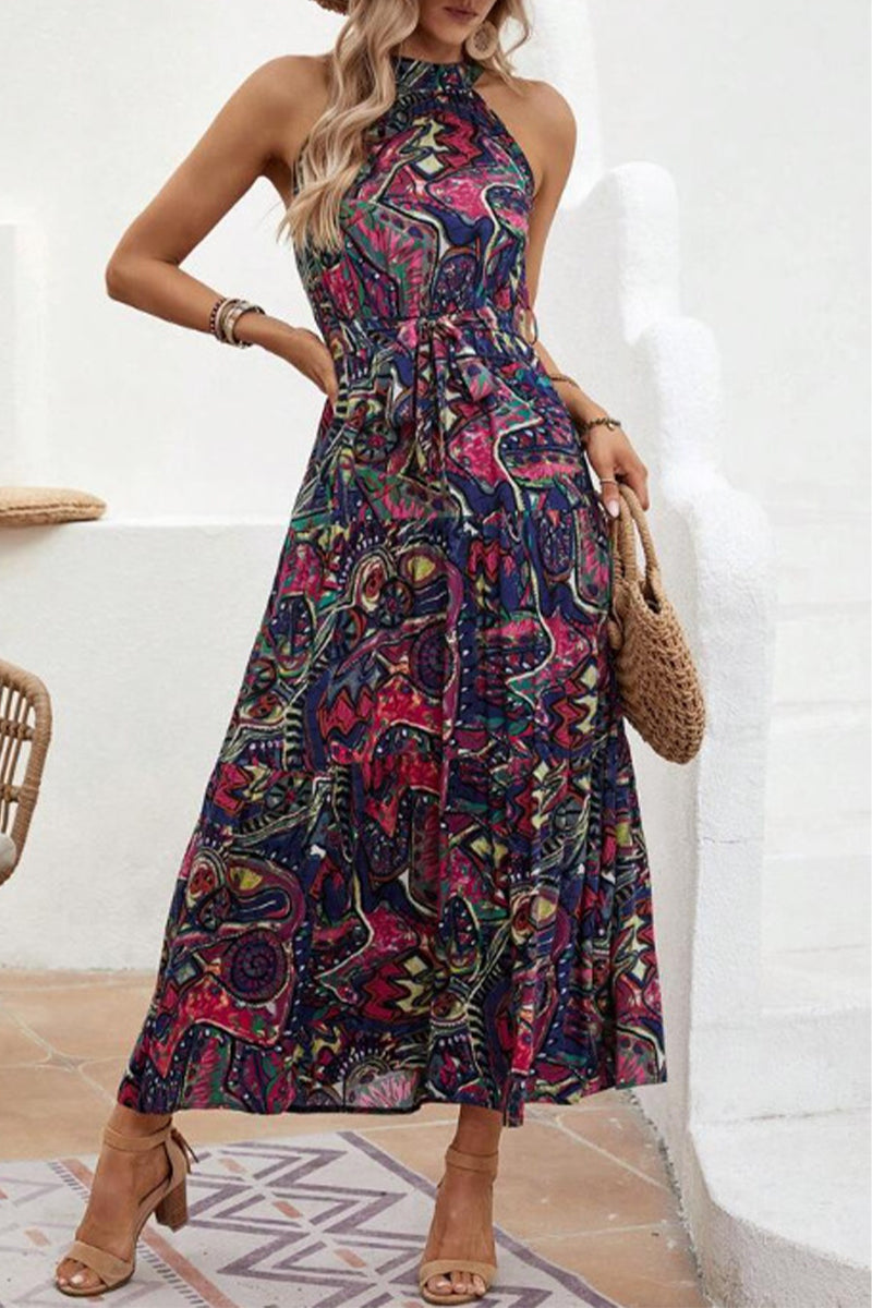 Bohemian Floral Patchwork Printed Dress Dresses