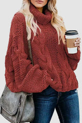 Casual Solid Patchwork Turtleneck Tops