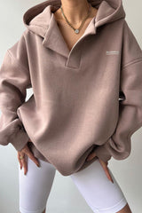 Casual Letter Printing Hooded Collar Tops(3 Colors)