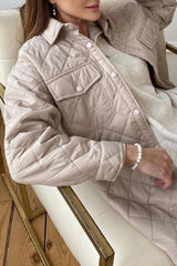 Casual Solid Bandage Patchwork Turndown Collar Outerwear