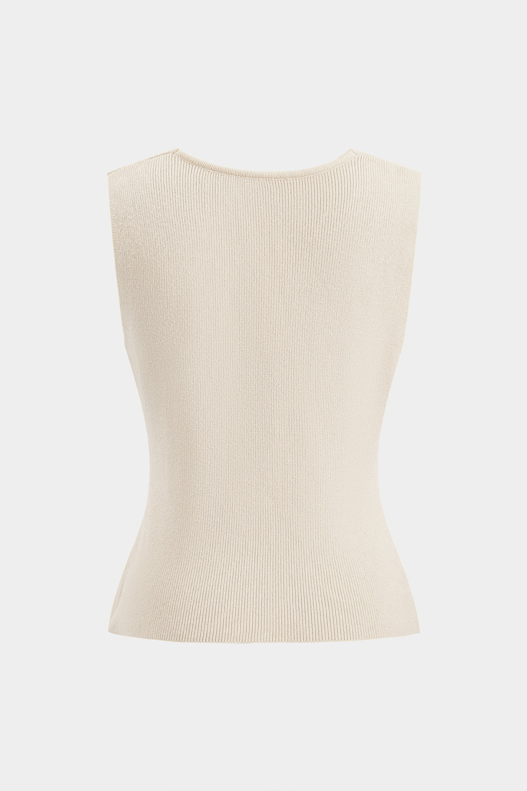 Sweater Metallic Button Tank Top