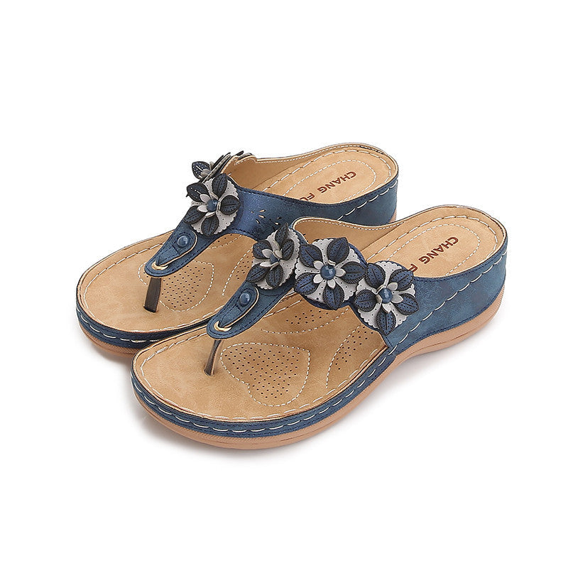Floral Lightweight Soft Sole Comfort Flip-Flops