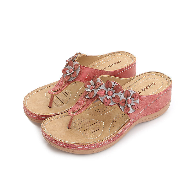 Floral Lightweight Soft Sole Comfort Flip-Flops