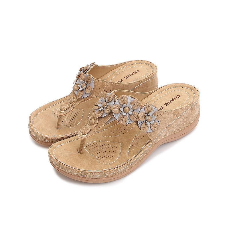 Floral Lightweight Soft Sole Comfort Flip-Flops