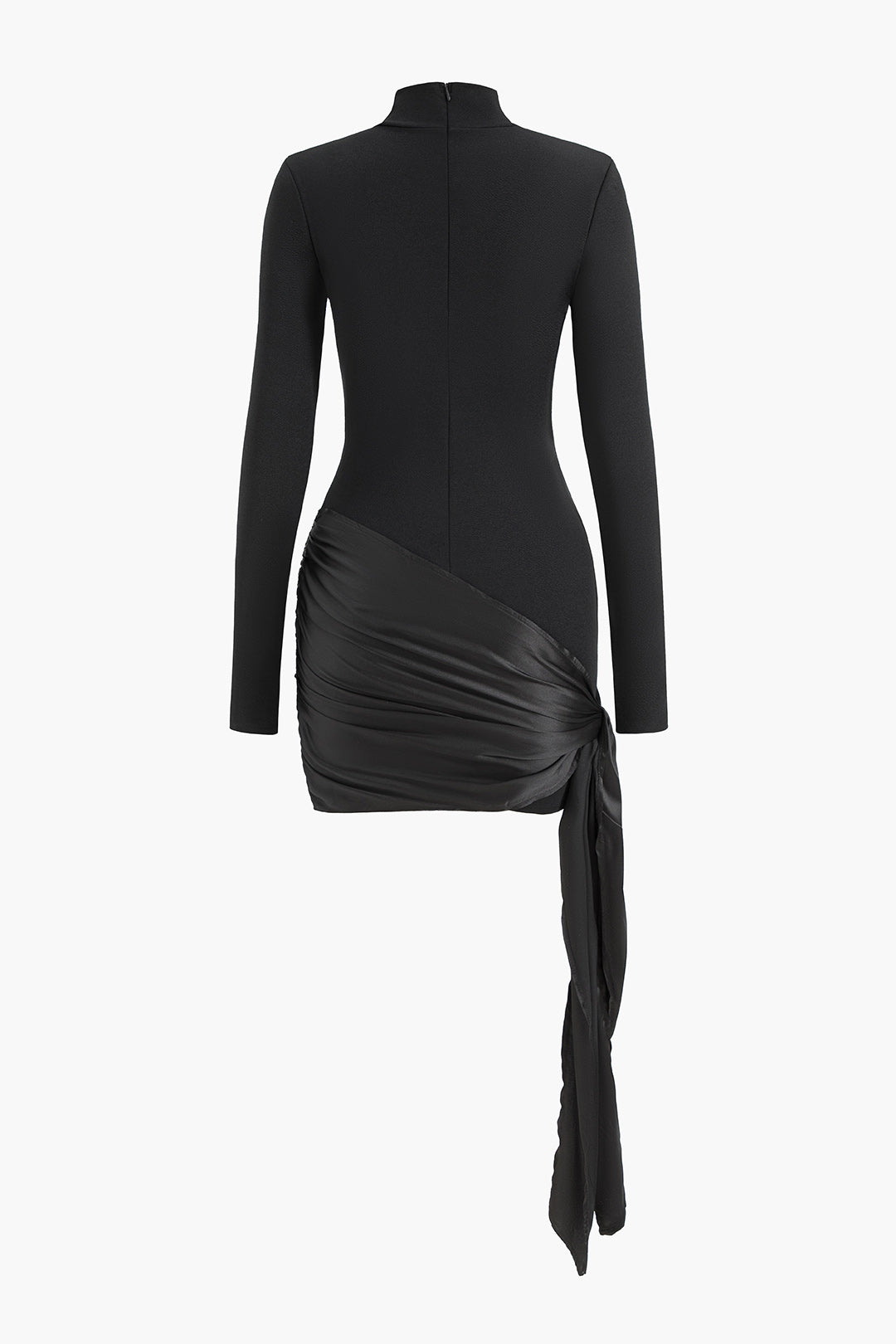 Tie Knot Long Sleeve Mini Dress