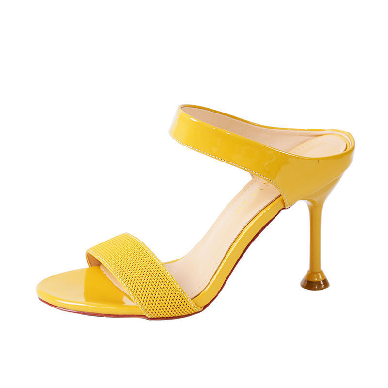 Women's Slip-on High Flying Woven Fish Mouth Sandals