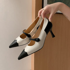 Amberlynn Pointy Toe Stiletto Mary Jane Shoes